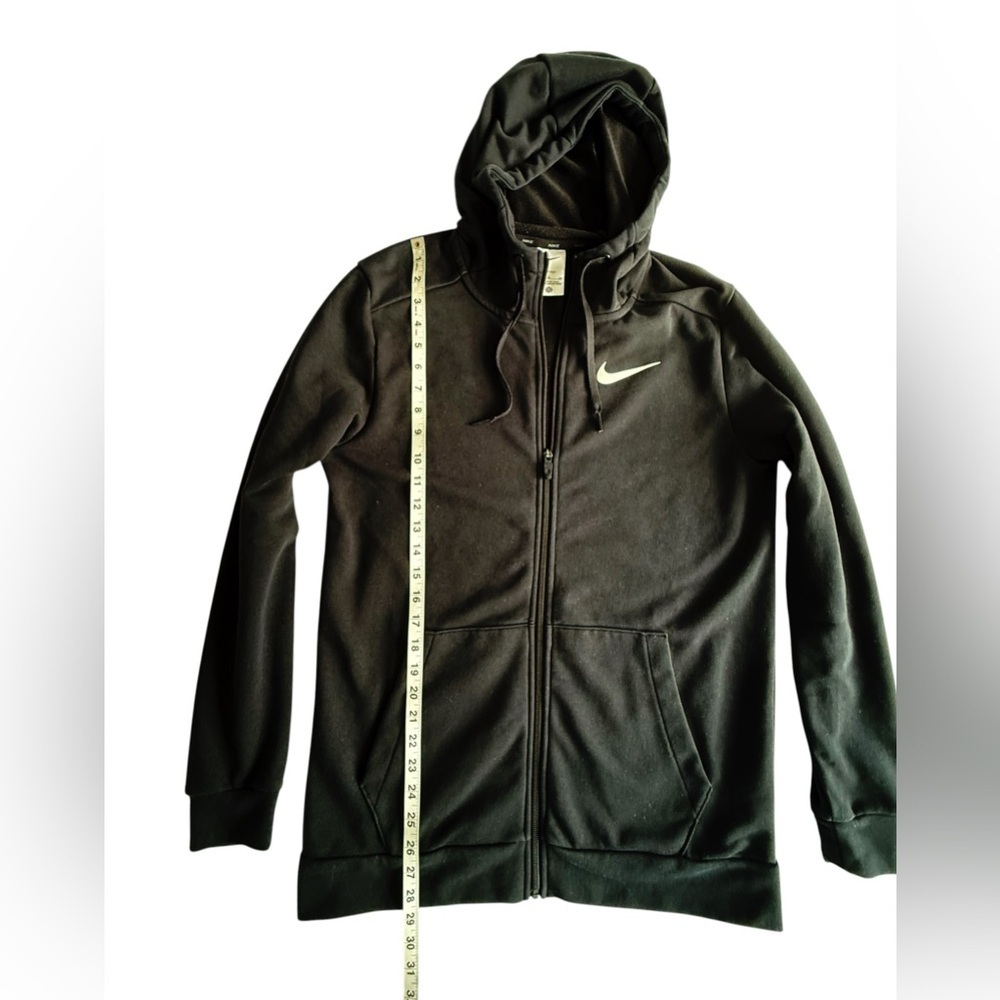 Nike Dri-FIT Full Zip Hoodie Black Small S Athletic Sweatshirt Swoosh Activewear - Picture 8 of 8